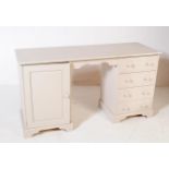 CONTEMPORARY PAINTED PINE WRITING DESK / DRESSER