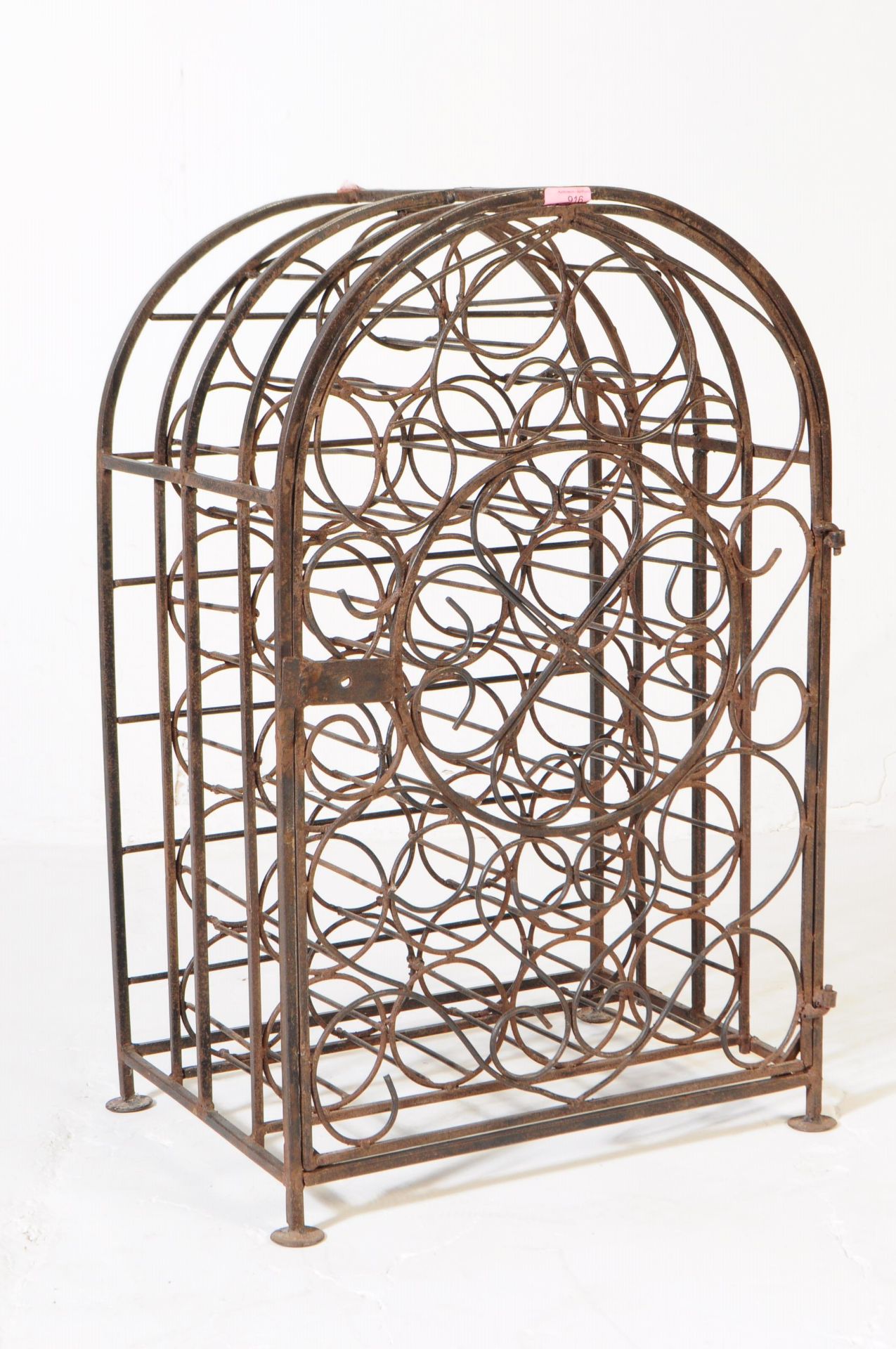 20TH CENTURY WROUGHT IRON WINE RACK