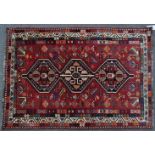 VINTAGE 20TH CENTURY SOUTH WEST PERSIAN QASHQAI FLOOR RUG