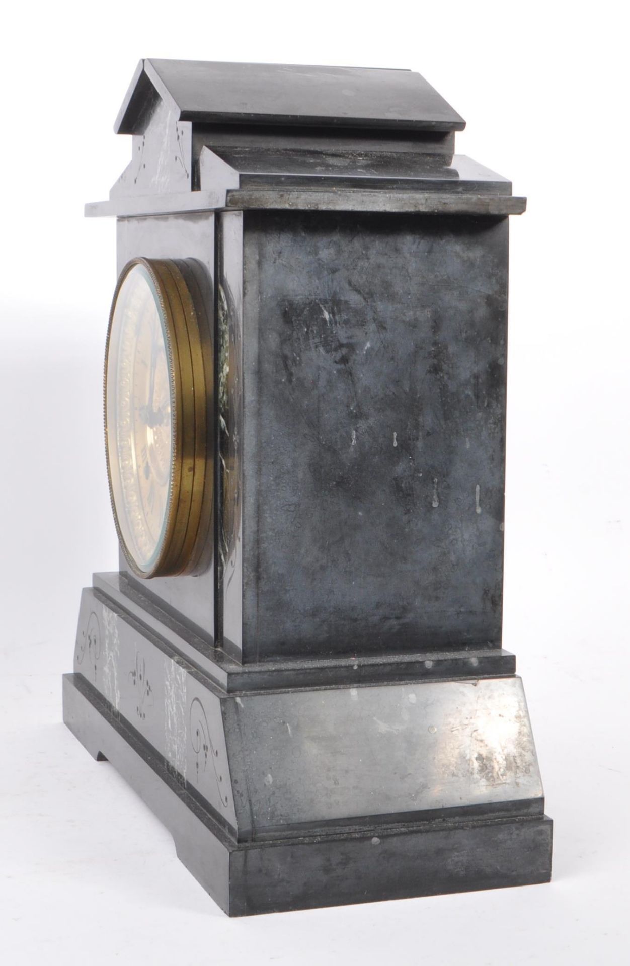 19TH CENTURY VICTORIAN SLATE MANTEL CLOCK - Image 7 of 8