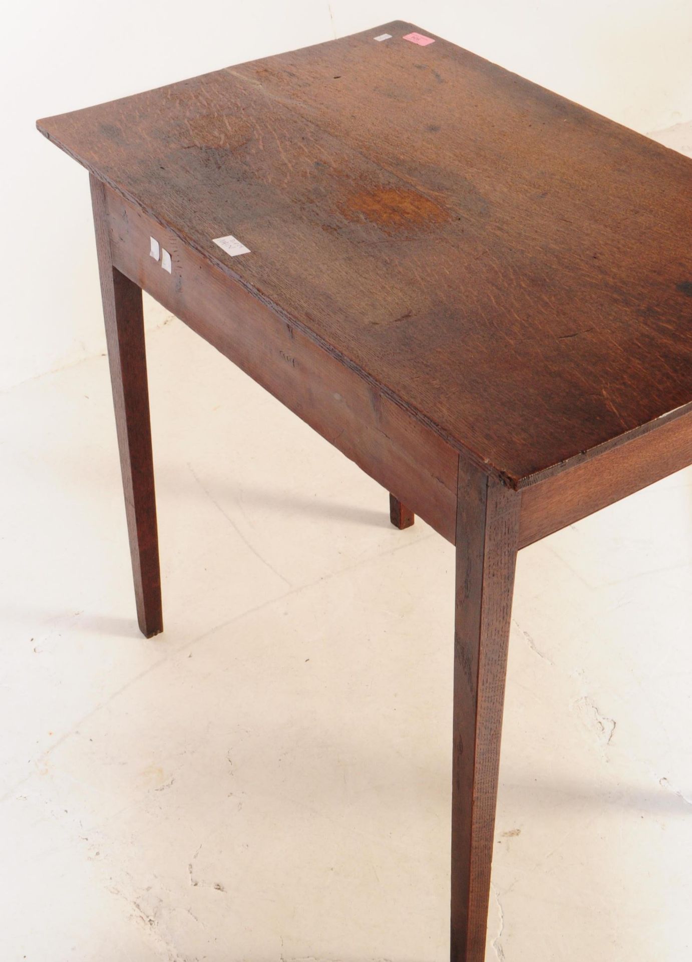 GEORGE III OAK WOOD WRITING TABLE DESK - Image 5 of 5