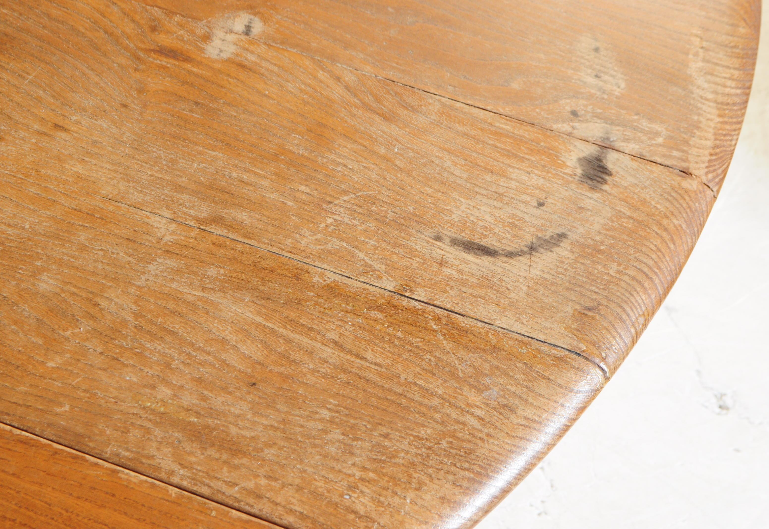 ERCOL - VINTAGE LIGHT BEECH & ELM DROP LEAF DINING TABLE - Image 6 of 6