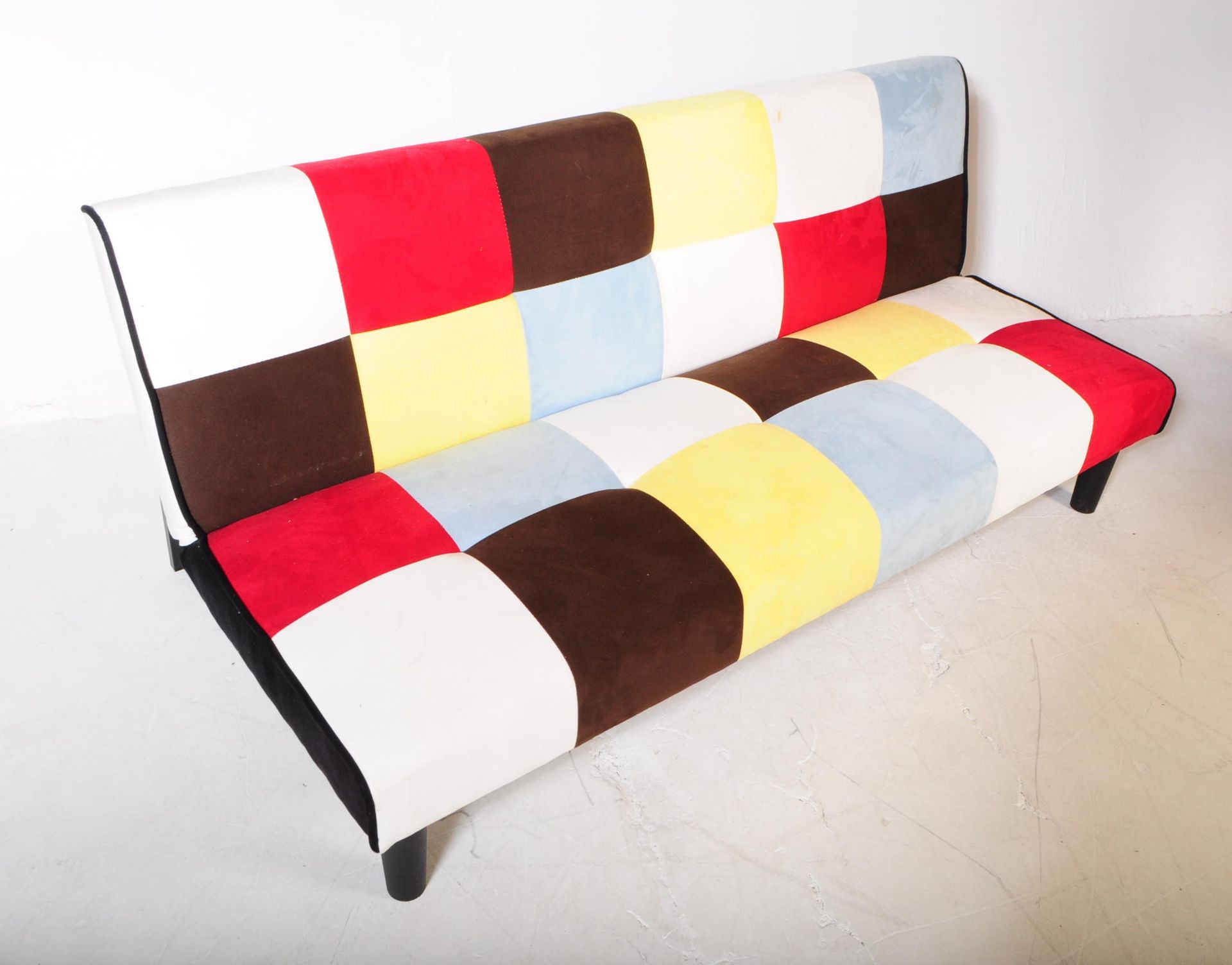 CONTEMPORARY PATCHWORK FOLD DOWN SOFA BED / SOFA SETTEE - Image 2 of 5