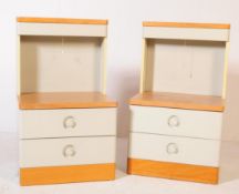 STAG FURNITURE - PAIR OF LATE 20TH CENTURY BEDSIDES