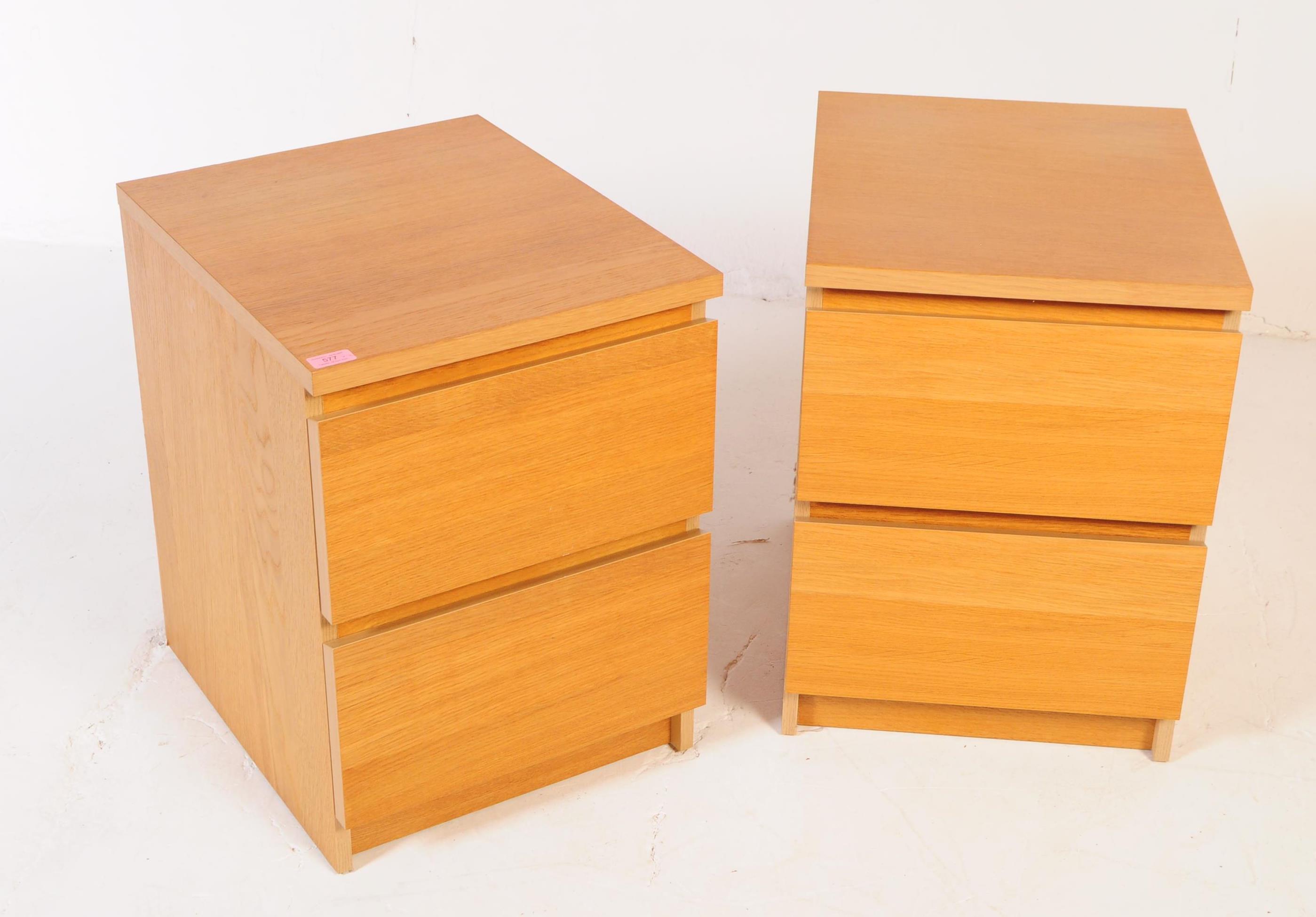 IKEA MALM - PAIR OF 20TH CENTURY BEECH BEDSIDES - Image 3 of 6