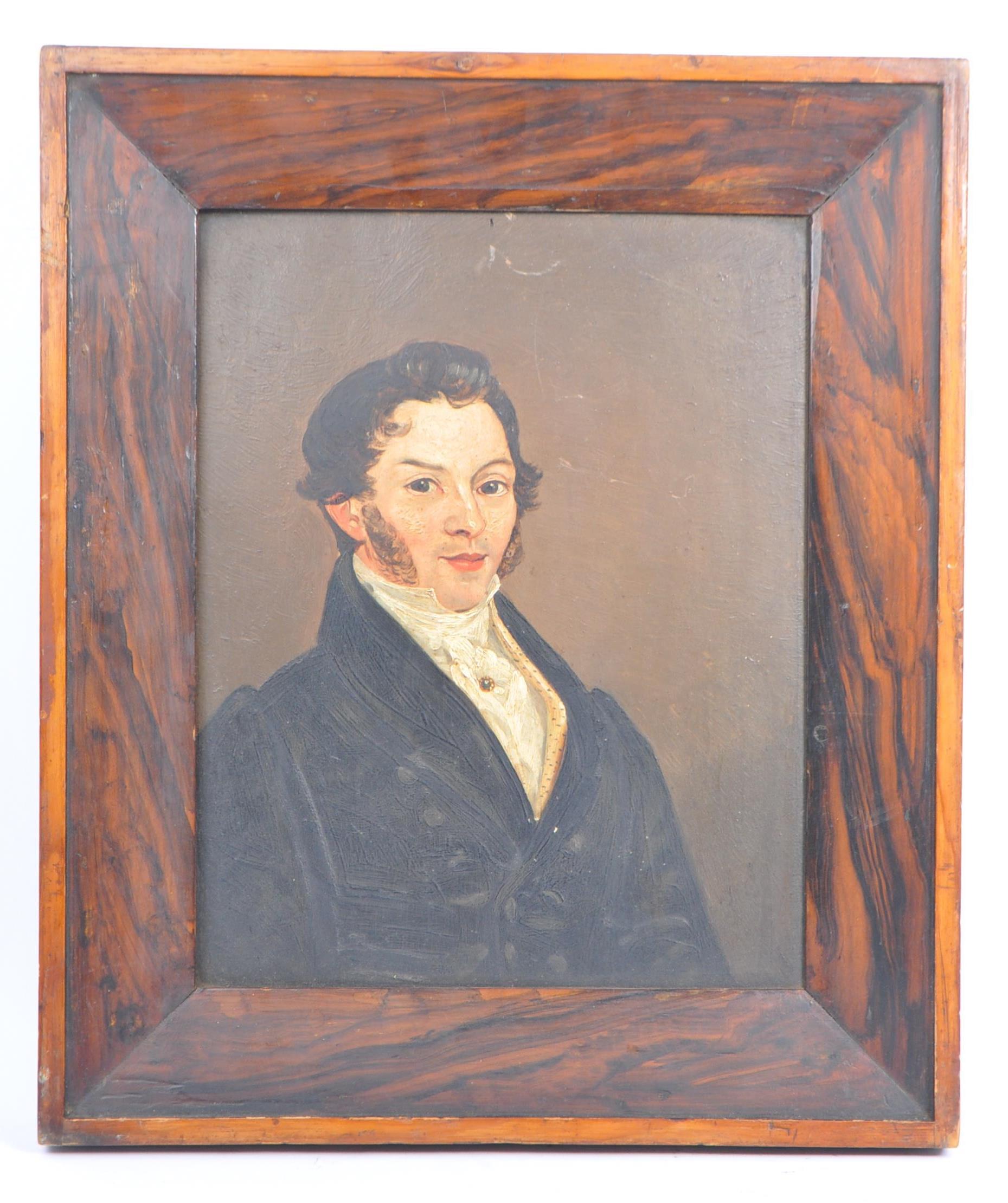TWO 19TH CENTURY OIL PORTRAIT STUDIES PAINTINGS - Image 4 of 6