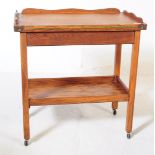 VINTAGE 20TH CENTURY OAK PORTABLE GAMES TROLLEY