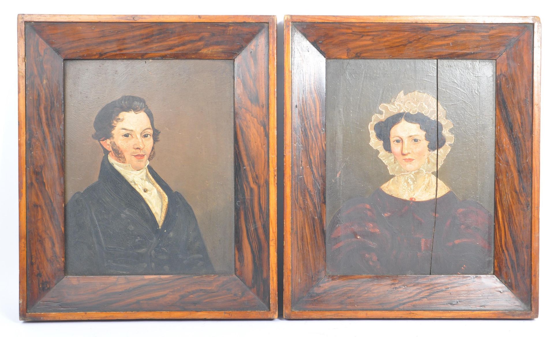 TWO 19TH CENTURY OIL PORTRAIT STUDIES PAINTINGS