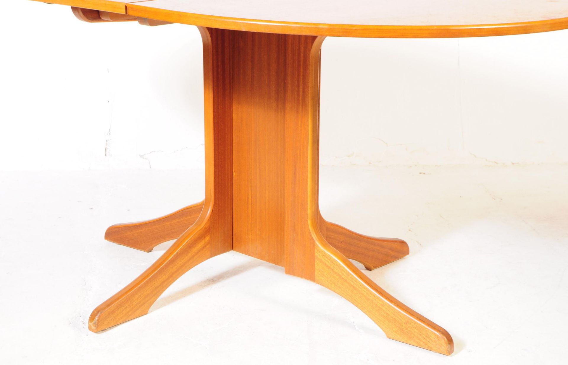 BRITISH MODERN DESIGN - RETRO TEAK SPACE SAVING DROP LEAF TABLE - Image 4 of 5