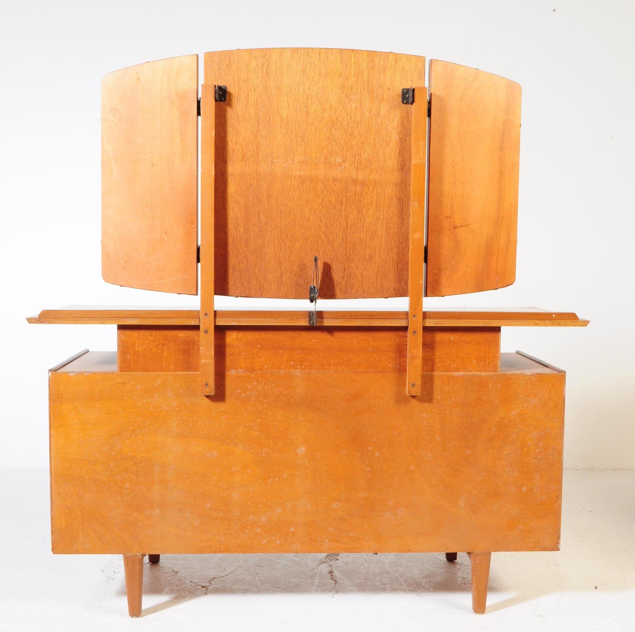 BRITISH MODERN DESIGN - MID CENTURY TEAK DRESSING TABLE - Image 4 of 4