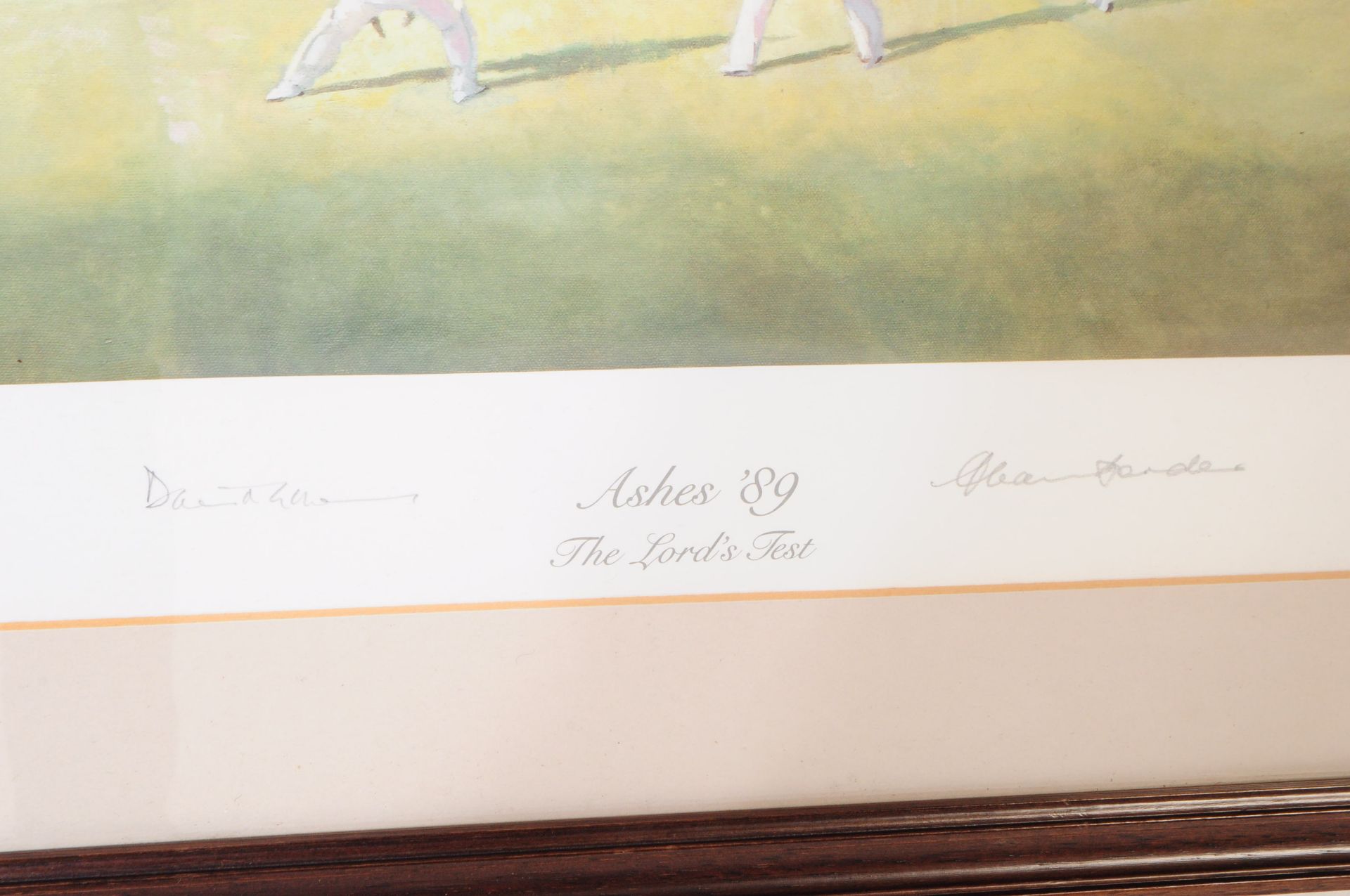 SIGNED CRICKET PRINT - ASHES 1989 BY SHERREE VALENTINE DAINES - Image 3 of 5