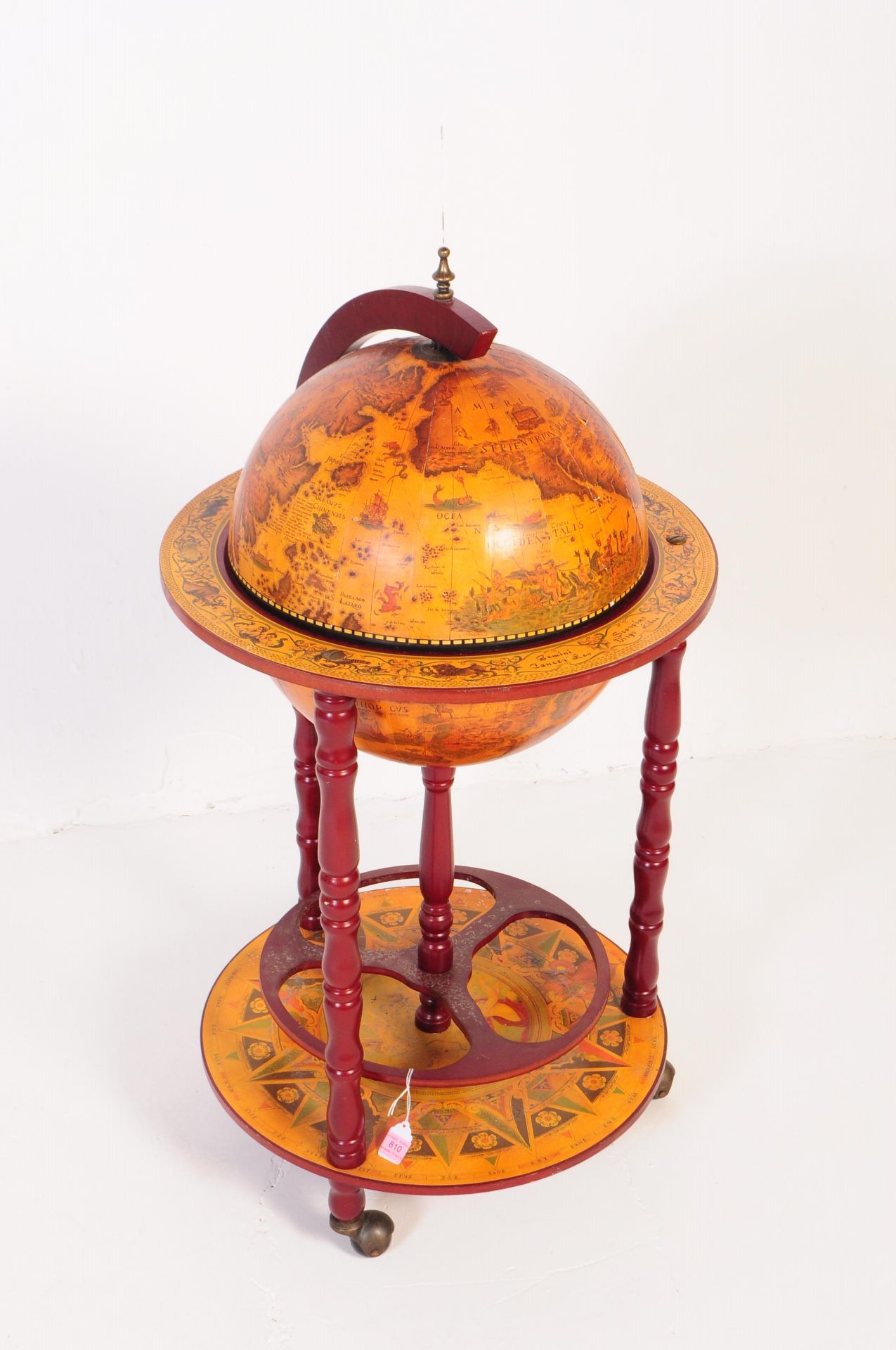 20TH CENTURY ZODIAC GLOBE COCKTAIL CABINET - Image 2 of 7