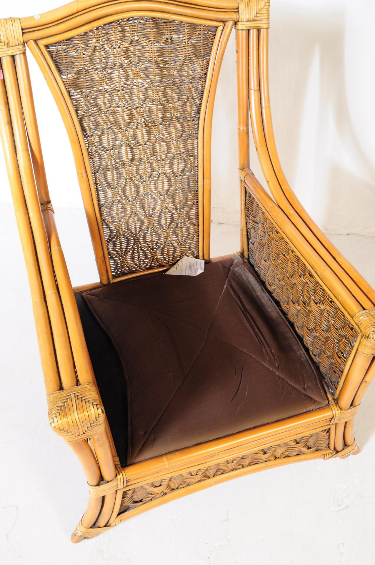 PAIR OF LATE 20TH CENTURY CIRCA 1980S BAMBOO ARMCHAIRS - Image 5 of 6