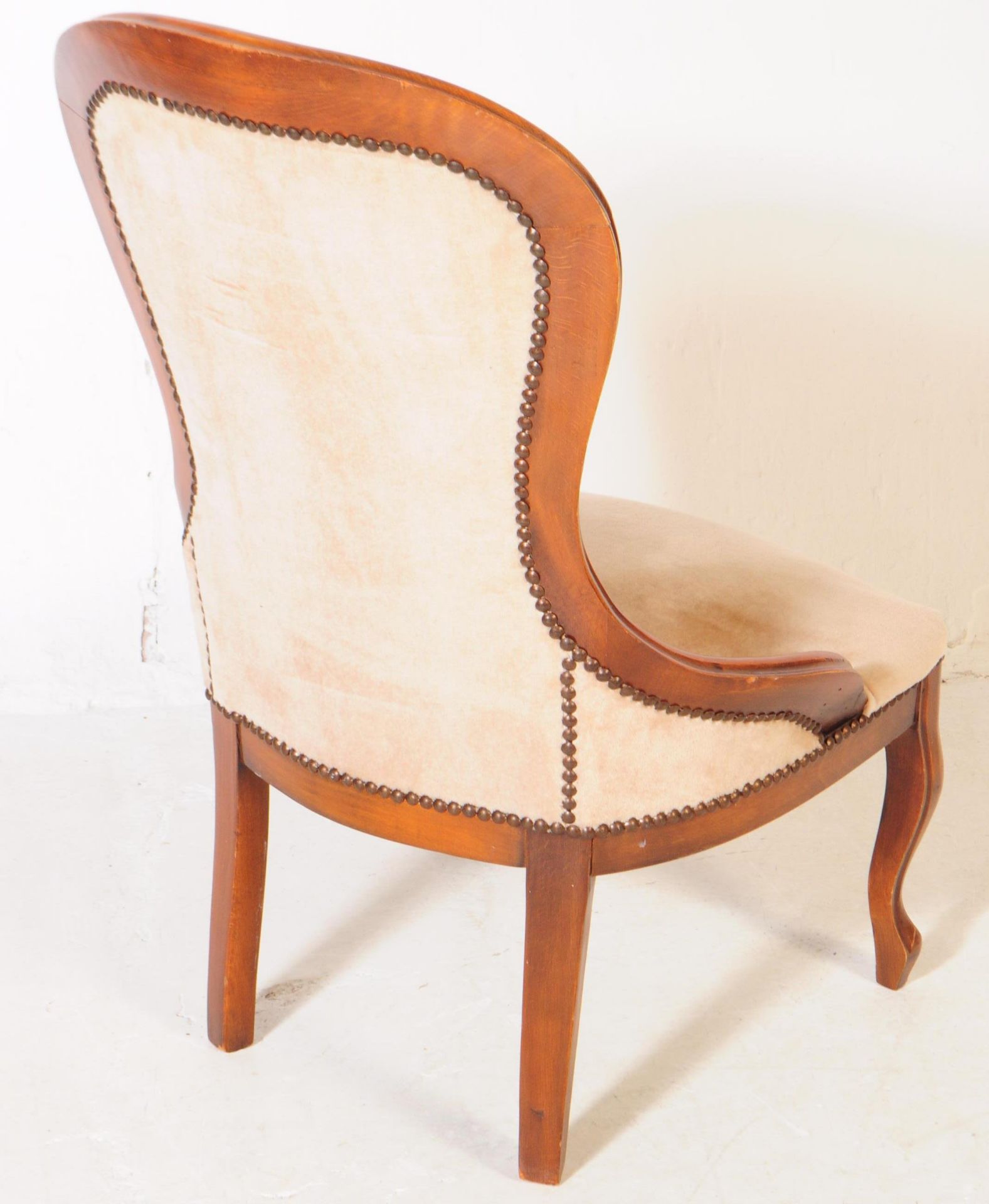 VICTORIAN REVIVAL HIGH BACK LOUNGE ARMCHAIR - Image 8 of 8