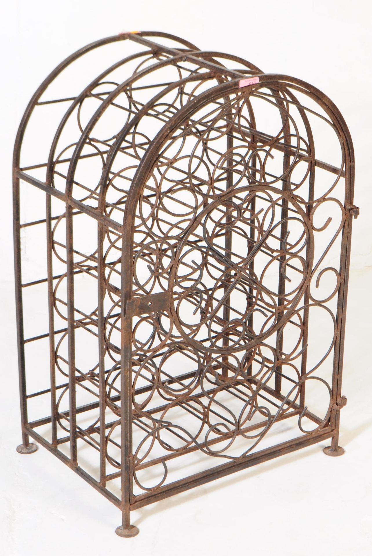 20TH CENTURY WROUGHT IRON WINE RACK - Image 4 of 4