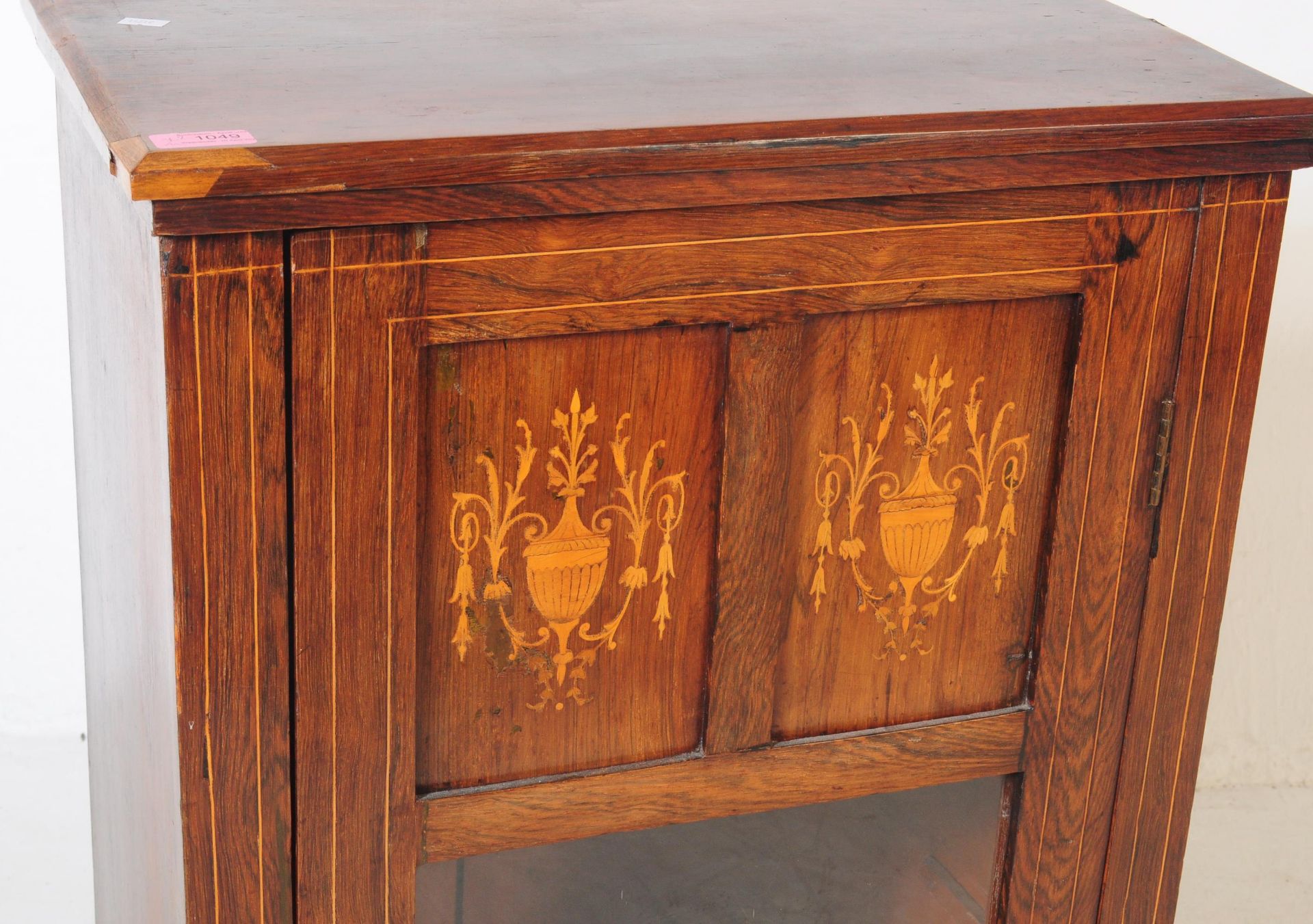 TWO EARLY 20TH CENTURY INLAID MARQUETRY MUSIC CABINETS - Image 9 of 12