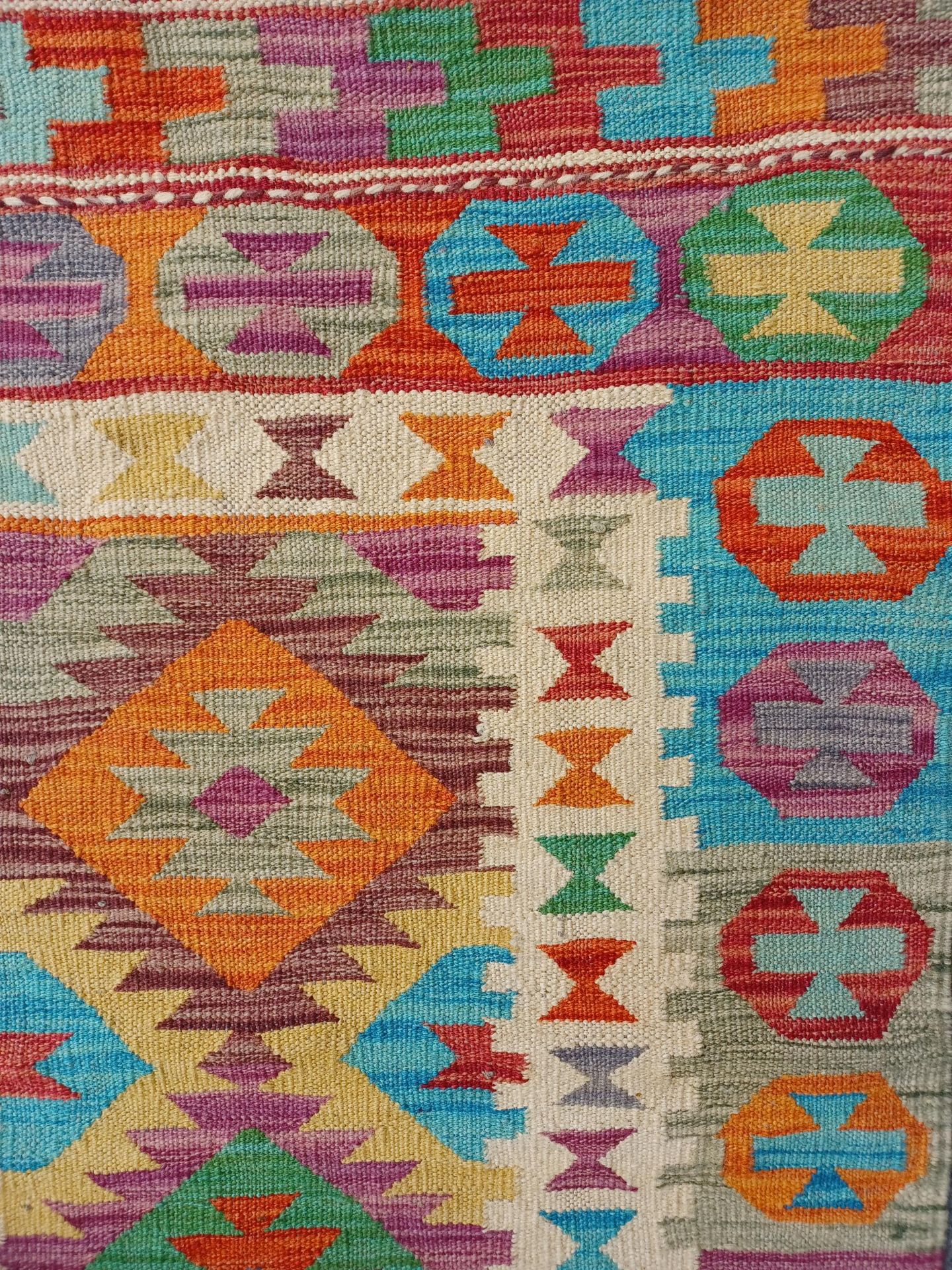 VINTAGE 20TH CENTURY ANATOLIAN TURKISH KILIM RUNNER RUG - Image 4 of 4