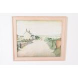 L S LOWRY - MID 20TH CENTURY PRINT - A COUNTRY ROAD