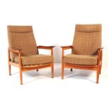 PARKER KNOLL - PAIR OF RETRO MID 20TH CENTURY ARMCHAIRS