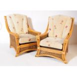 PAIR OF LATE 20TH CENTURY CIRCA 1980S BAMBOO ARMCHAIRS