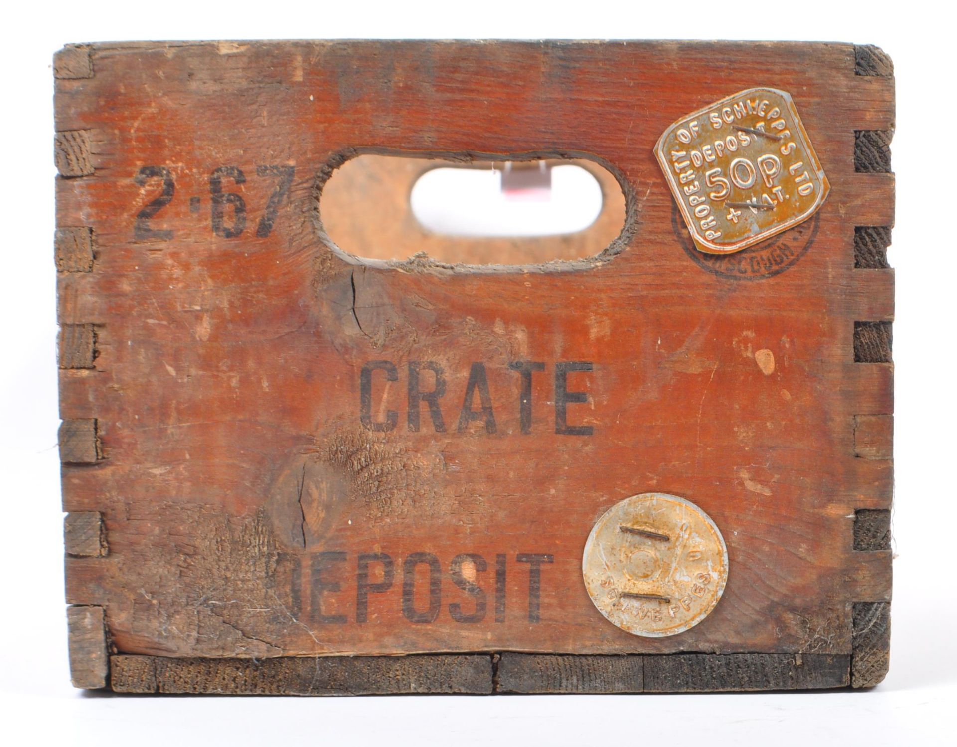 20TH CENTURY VINTAGE SCHWEPPS WOODEN CRATE - Image 2 of 6