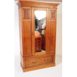 EDWARDIAN SATIN WOOD WARDROBE