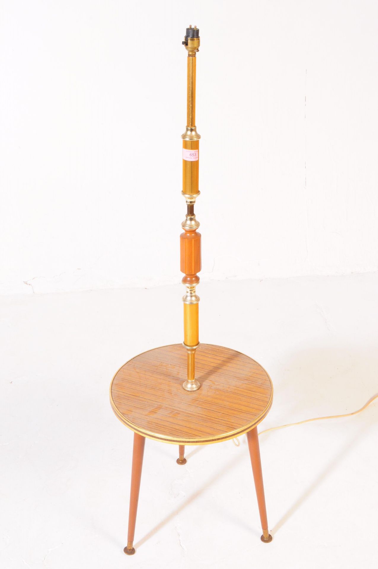 BRITISH MODERN DESIGN - STANDARD LAMP IN TEAK CONSTRUCTION - Image 3 of 4