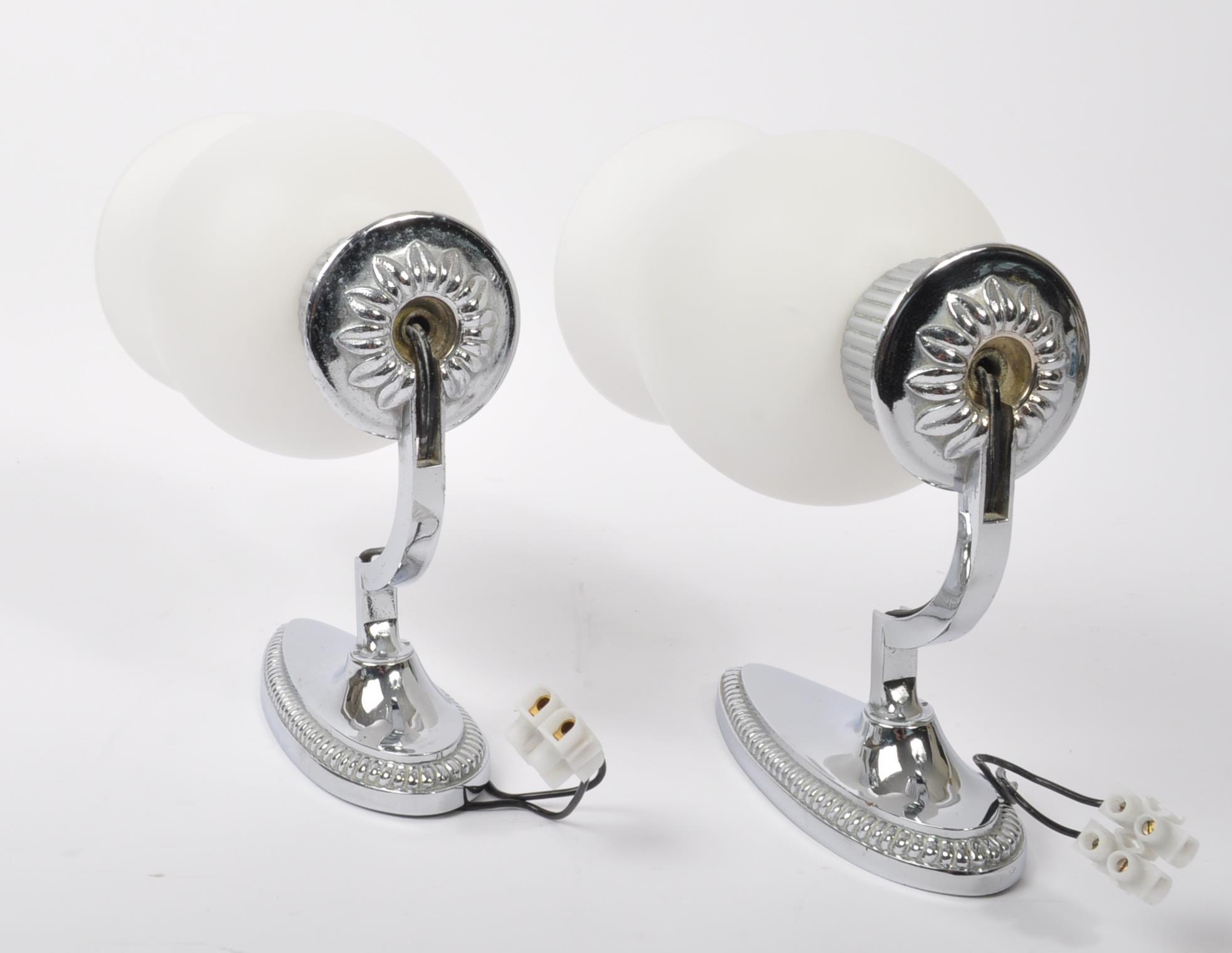 TWO PAIRS OF ART DECO CHROME & BAKELITE WALL SCONCES - Image 5 of 5