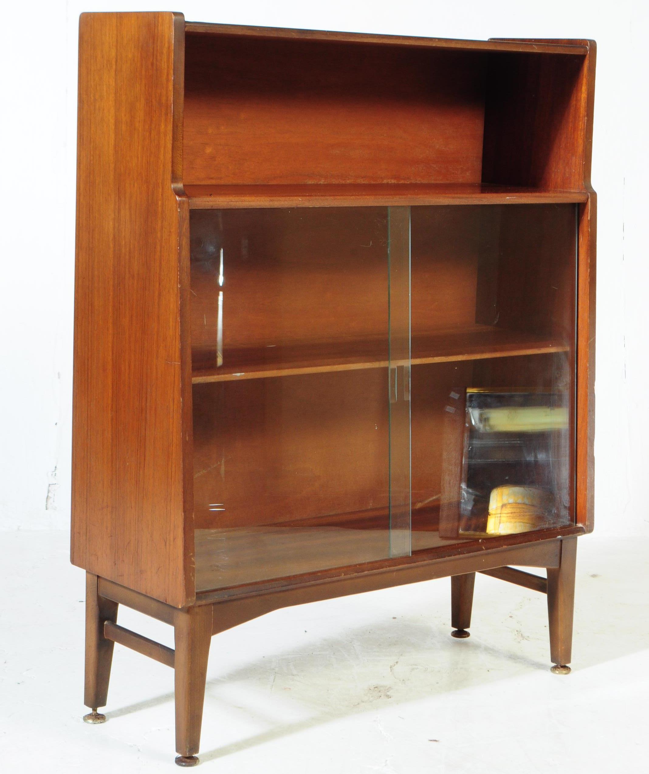 NATHAN - MID CENTURY GLAZED DISPLAY BOOKCASE - Image 2 of 4