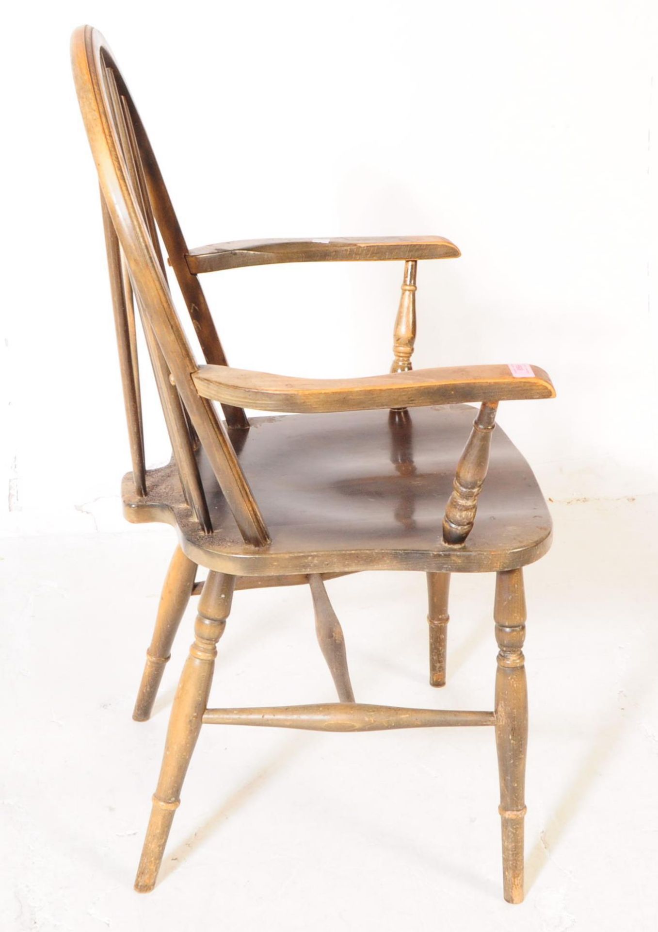 20TH CENTURY WINDSOR VICTORIAN STYLE WHEELBACK CHAIR - Image 5 of 6