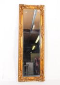 LARGE CONTEMPORARY FRENCH LOUIS XVI STYLE GILT MIRROR