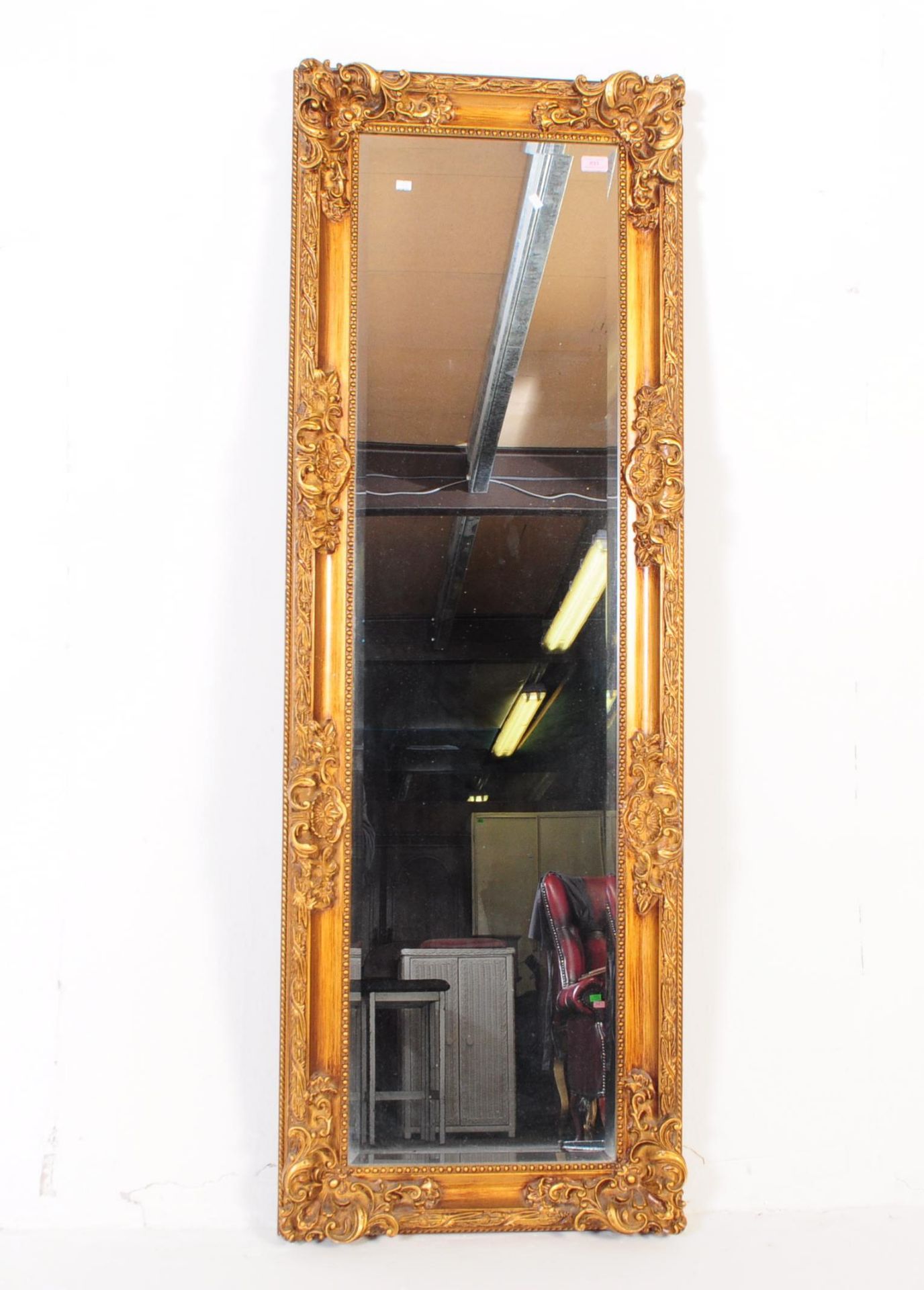 LARGE CONTEMPORARY FRENCH LOUIS XVI STYLE GILT MIRROR