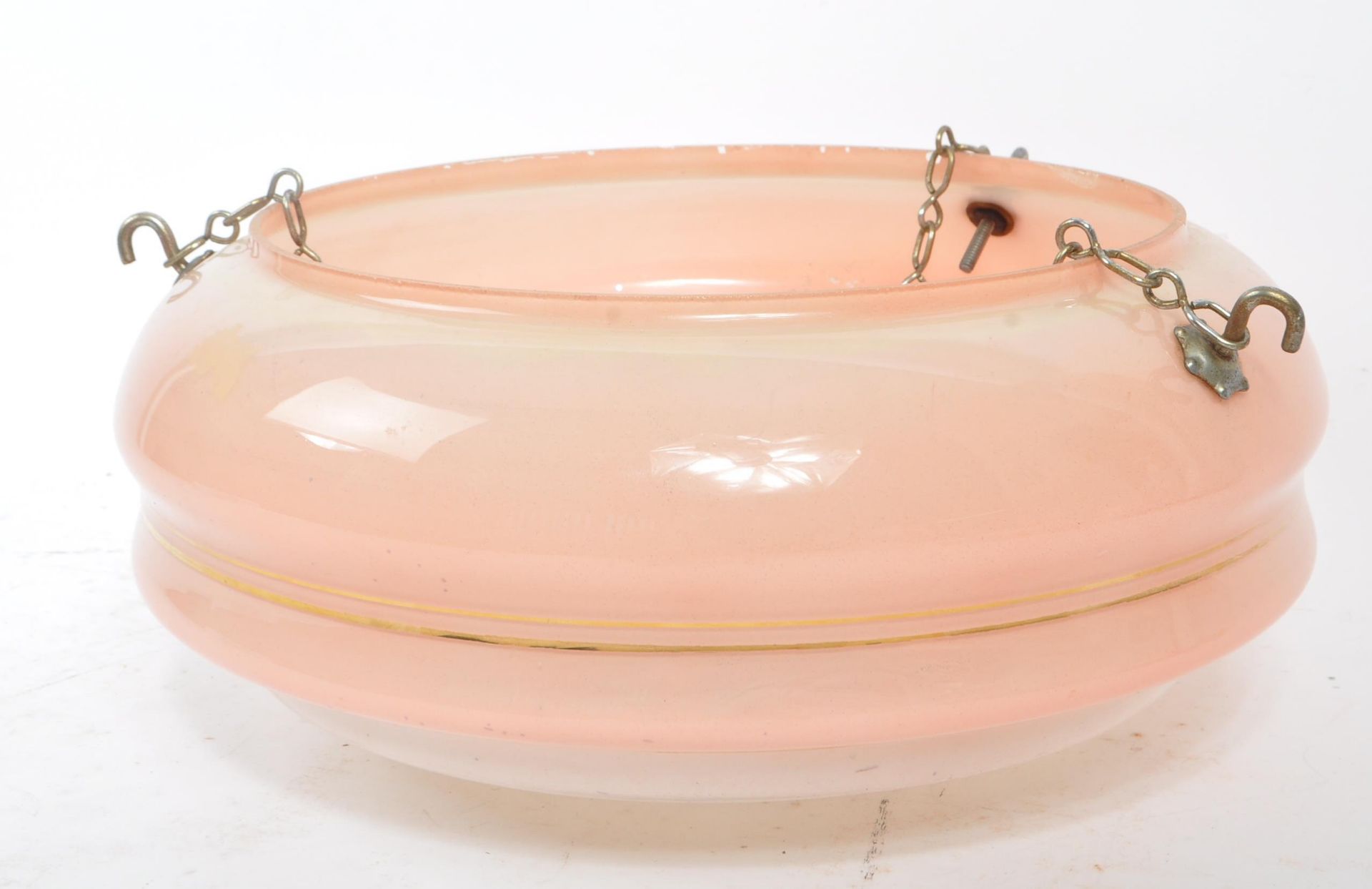 20TH CENTURY ART DECO PINK GLASS FLYCATCHER LIGHT SHADE - Bild 4 aus 7