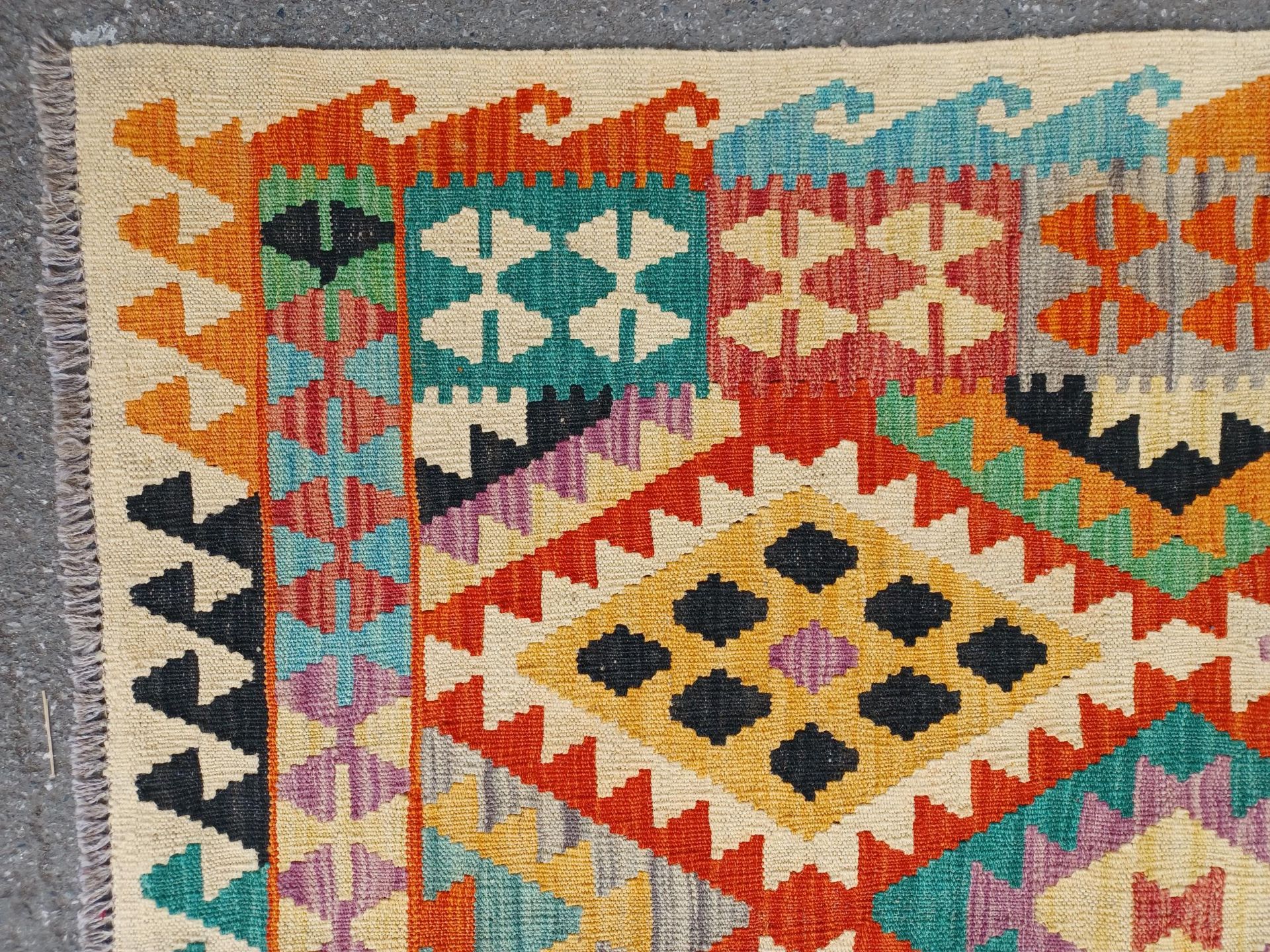 20TH CENTURY ANATOLIAN TURKISH KILIM RUG - Image 3 of 4