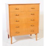 BRITISH MODERN DESIGN - MID CENTURY TEAK CHEST OF DRAWERS