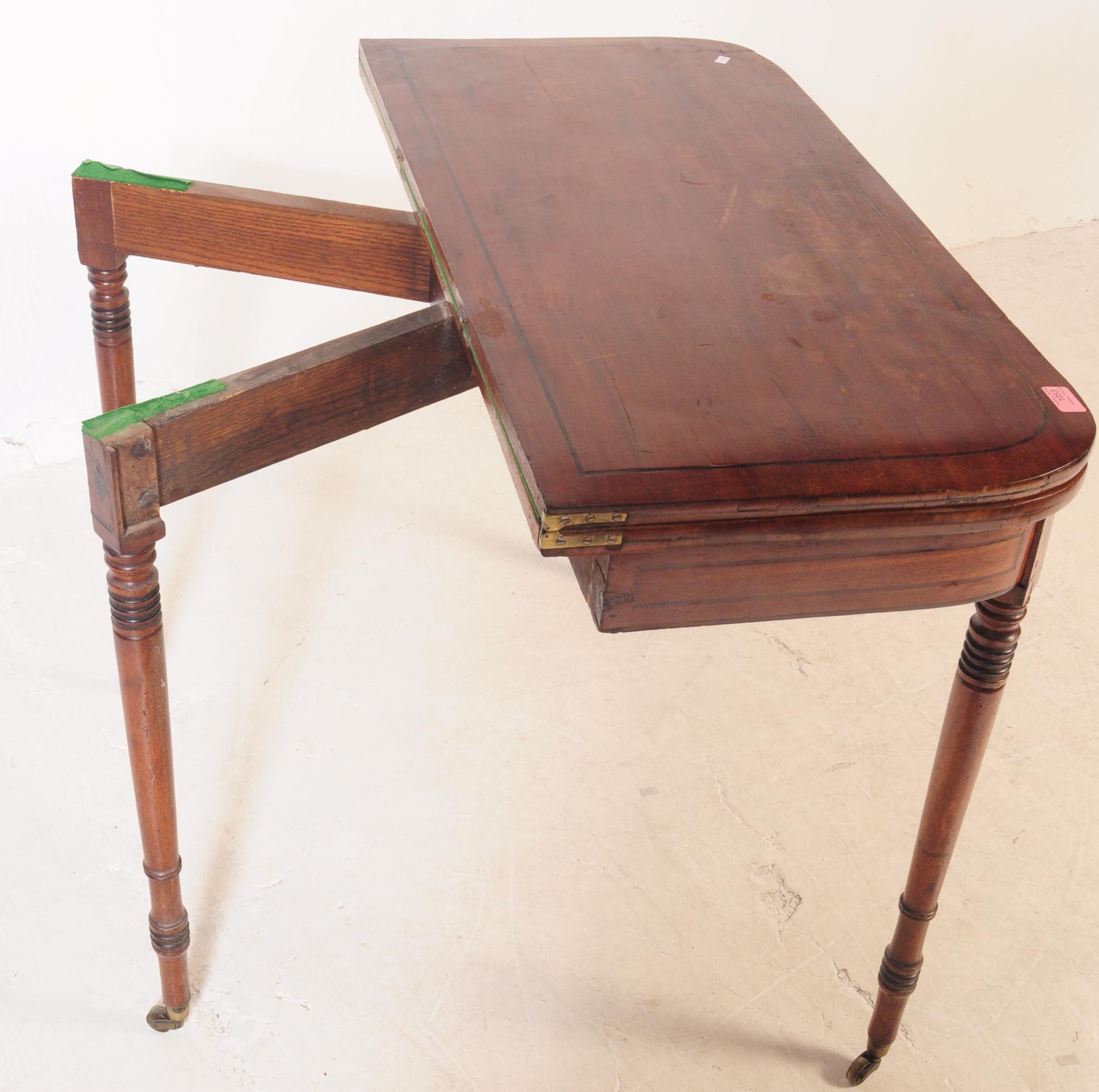 LATE 18TH CENTURY MAHOGANY FOLDING GAMES TABLE - Image 4 of 7
