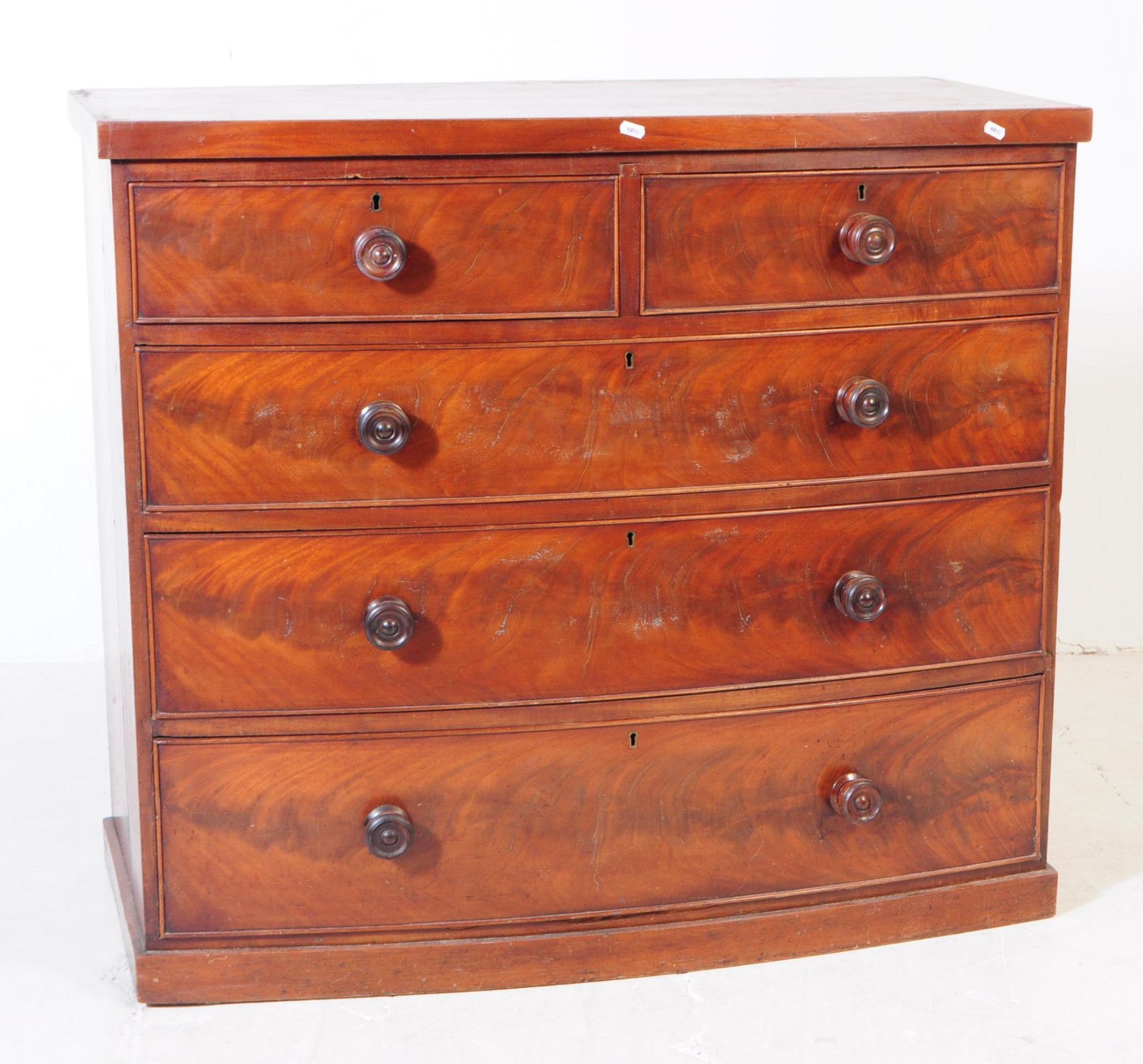 19TH CENTURY VICTORIAN MAHOGANY CHEST OF DRAWERS