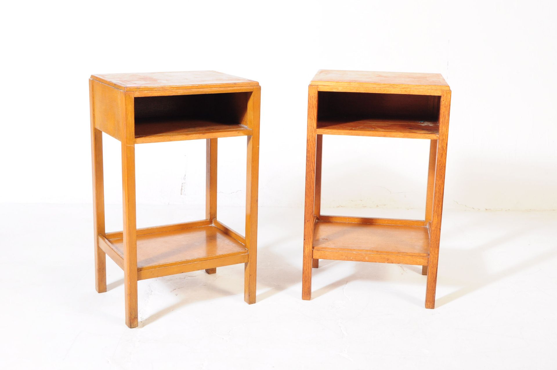 PAIR OF MID CENTURY WAR DEPARTMENT BEDSIDE TABLES
