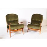 DANISH MODERN DESIGN - PAIR OF EASY LOUNGE ARMCHAIRS