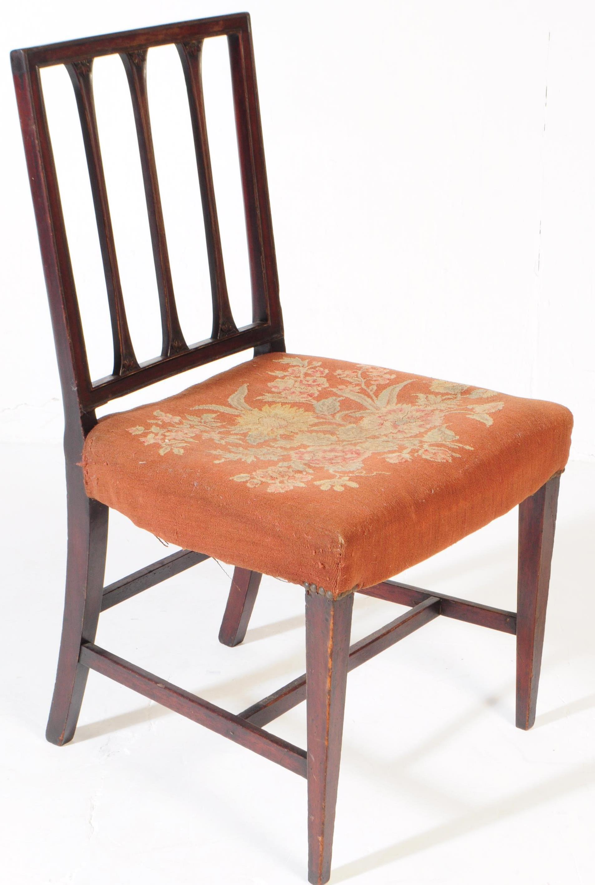 TWO GEORGE III 19TH CENTURY ROSEWOOD DINING CHAIRS - Image 2 of 6