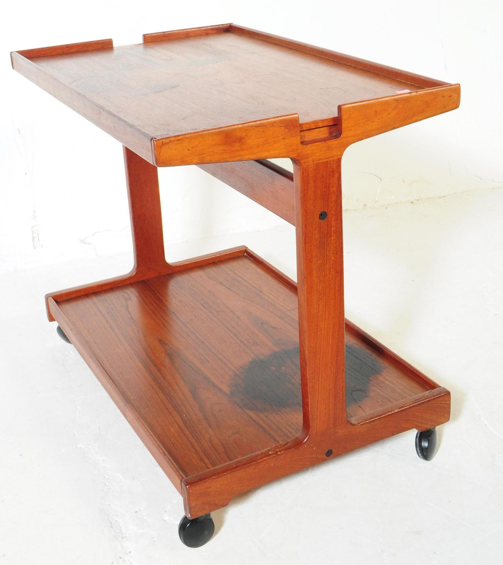 DANISH MODERN DESIGN - MID CENTURY TEAK TRION DRINKS TROLLEY - Image 5 of 6