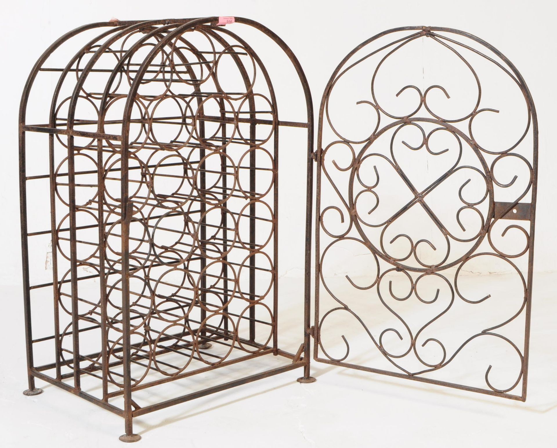 20TH CENTURY WROUGHT IRON WINE RACK - Image 2 of 4