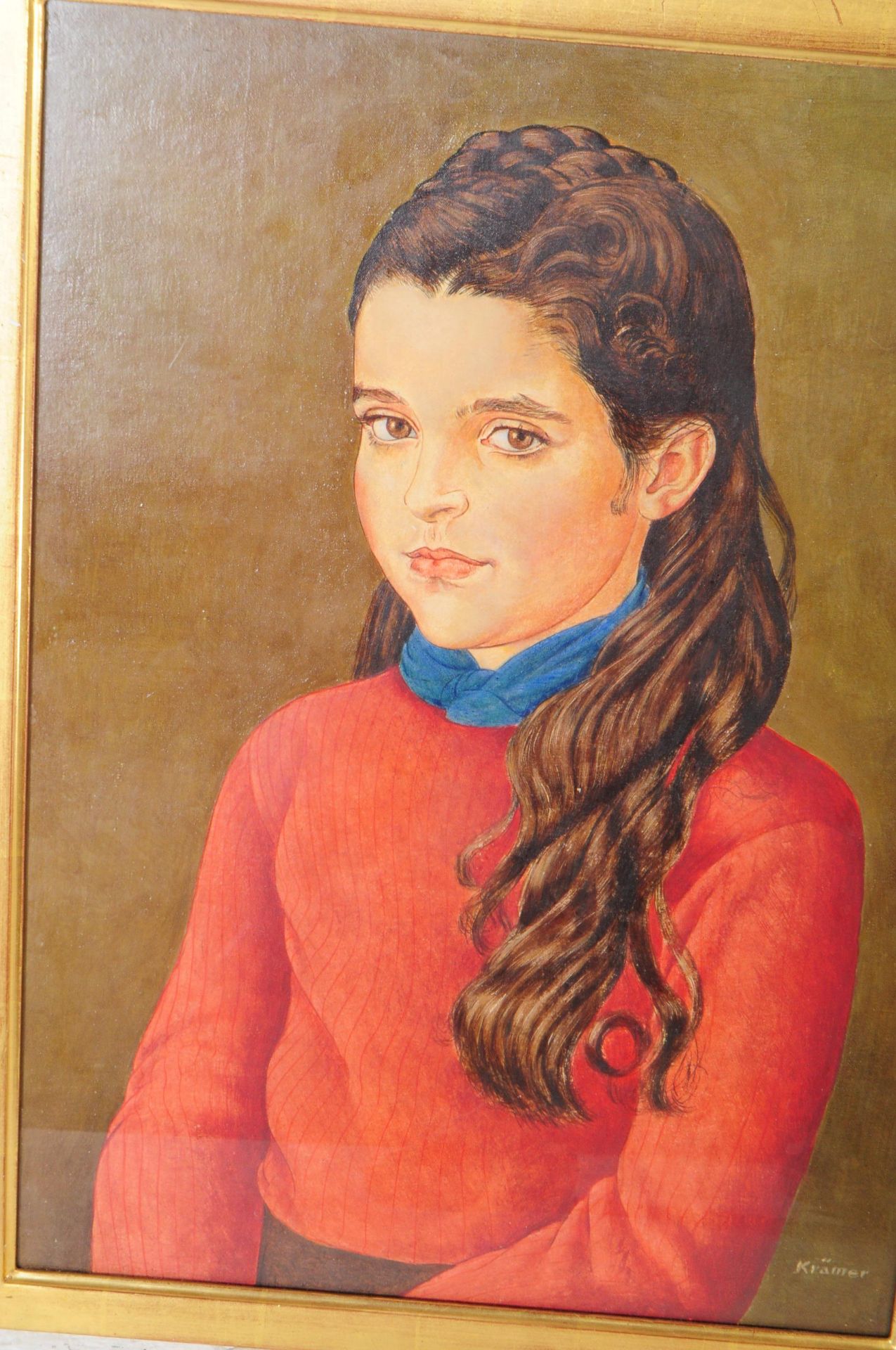 FRITZ KRAMER - SIX FRAMED PORTRAIT PAINTINGS & DRAWINGS - Image 6 of 7