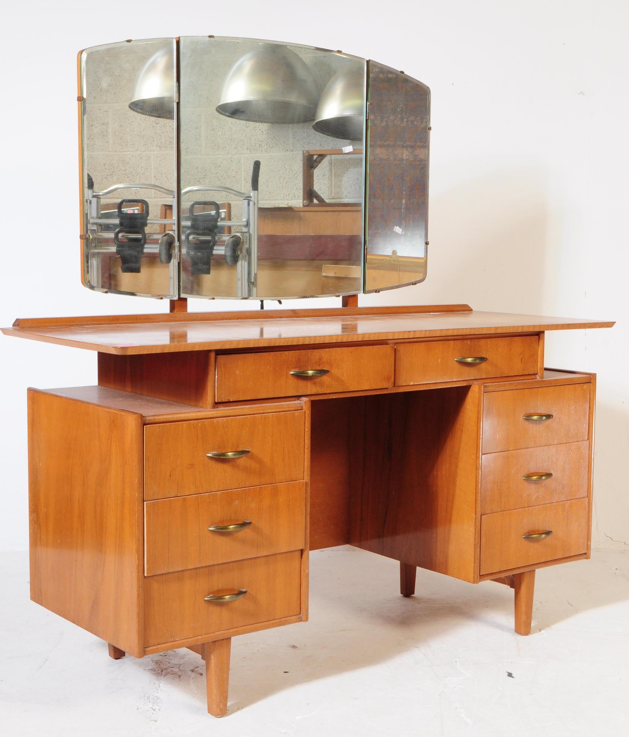 BRITISH MODERN DESIGN - MID CENTURY TEAK DRESSING TABLE