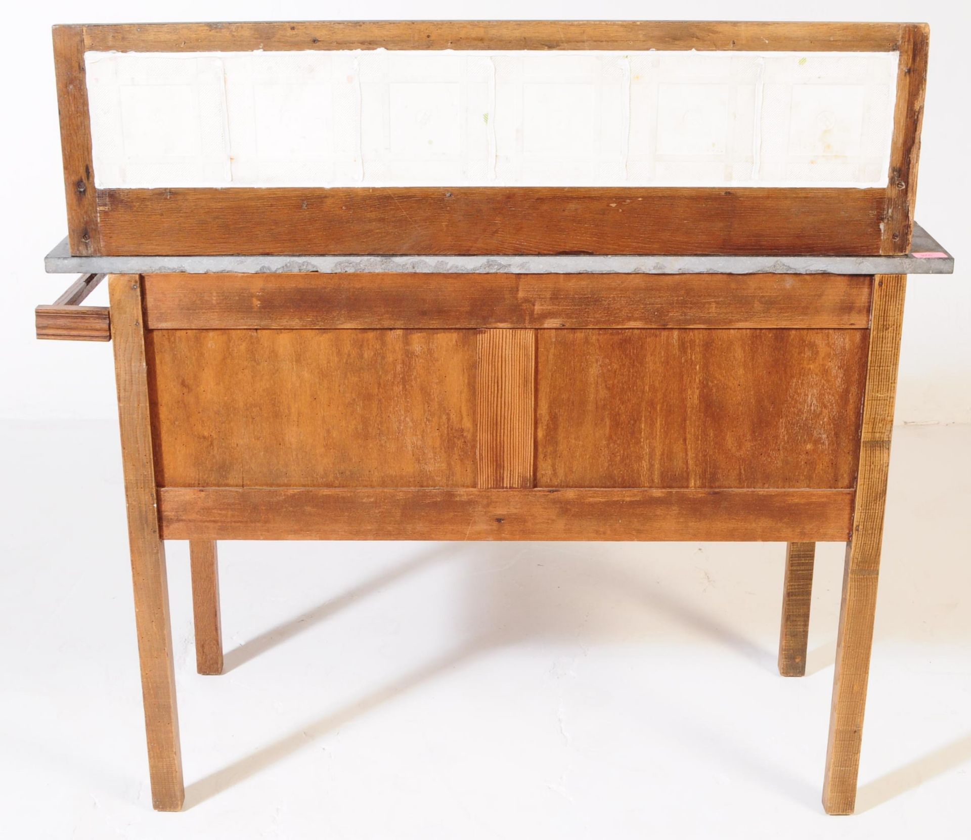 EDWARDIAN OAK & MARBLE WASHSTAND - Image 6 of 6