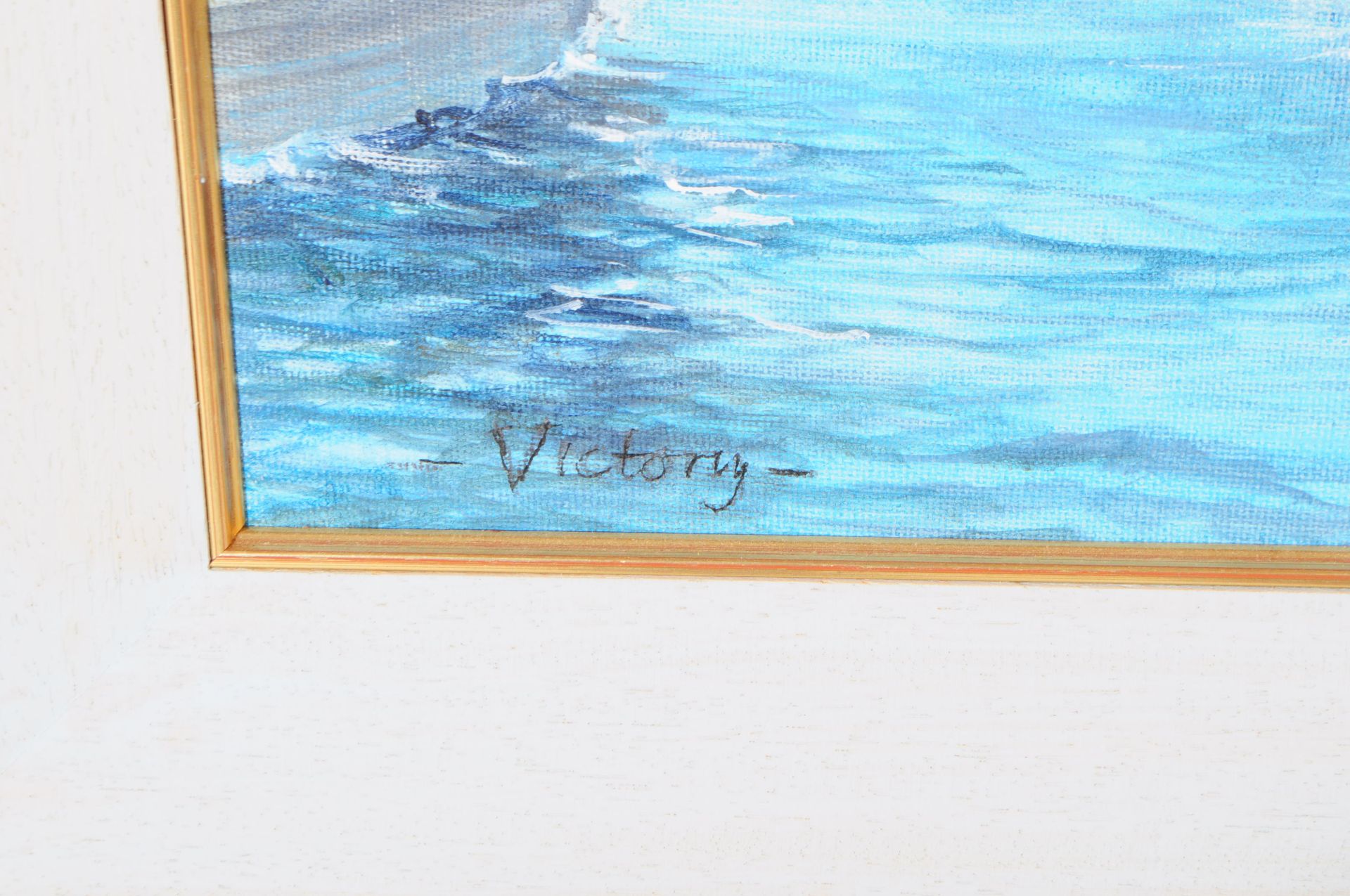 HOWARD BIRCHMORE - OIL ON CANVAS PAINTING OF VICTORY SHIP - Image 3 of 5