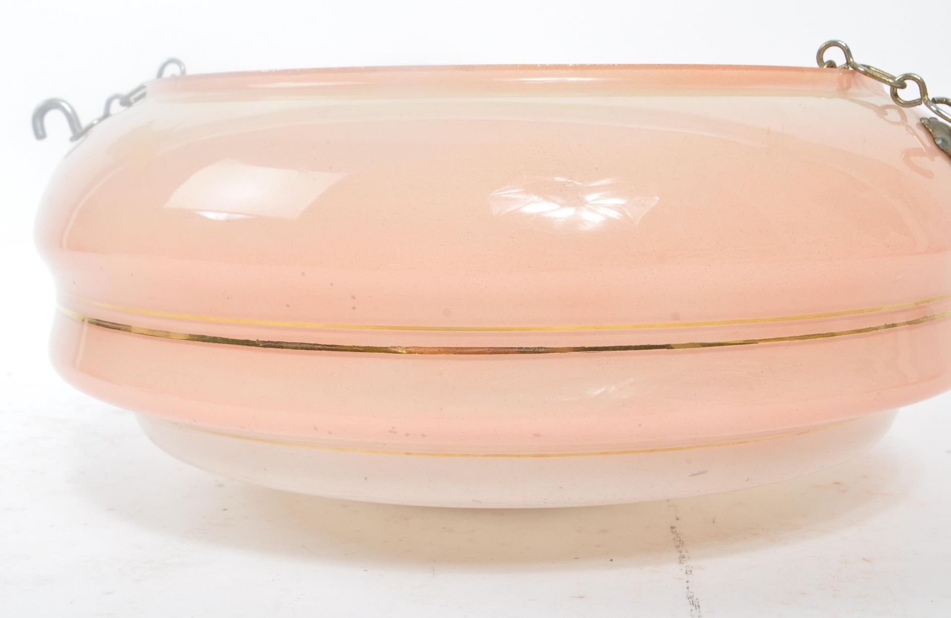 20TH CENTURY ART DECO PINK GLASS FLYCATCHER LIGHT SHADE - Bild 5 aus 7