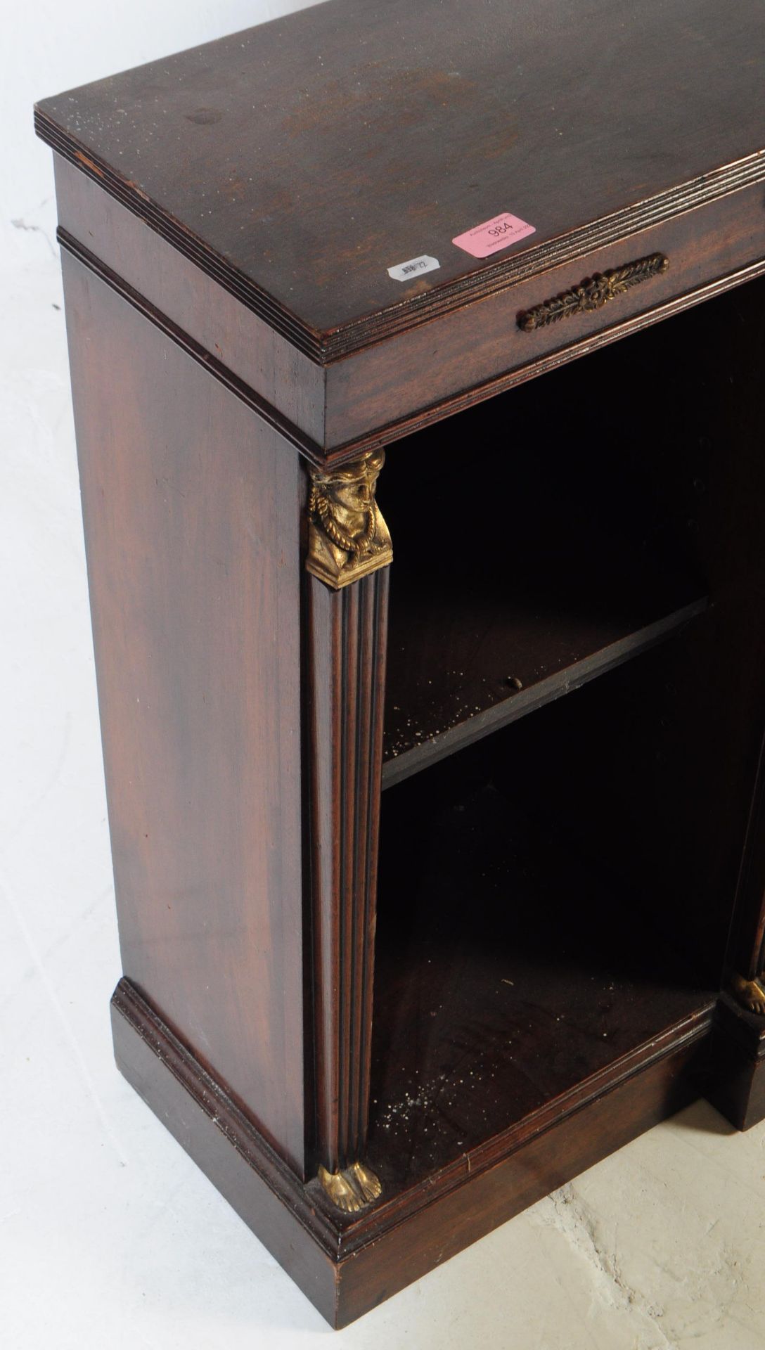 GEORGE III REVIVAL MAHOGANY BREAKFRONT BOOKCASE - Image 3 of 5