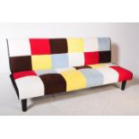 CONTEMPORARY PATCHWORK FOLD DOWN SOFA BED / SOFA SETTEE
