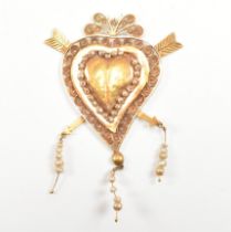 19TH CENTURY SARDINIAN SACRED HEART PENDANT